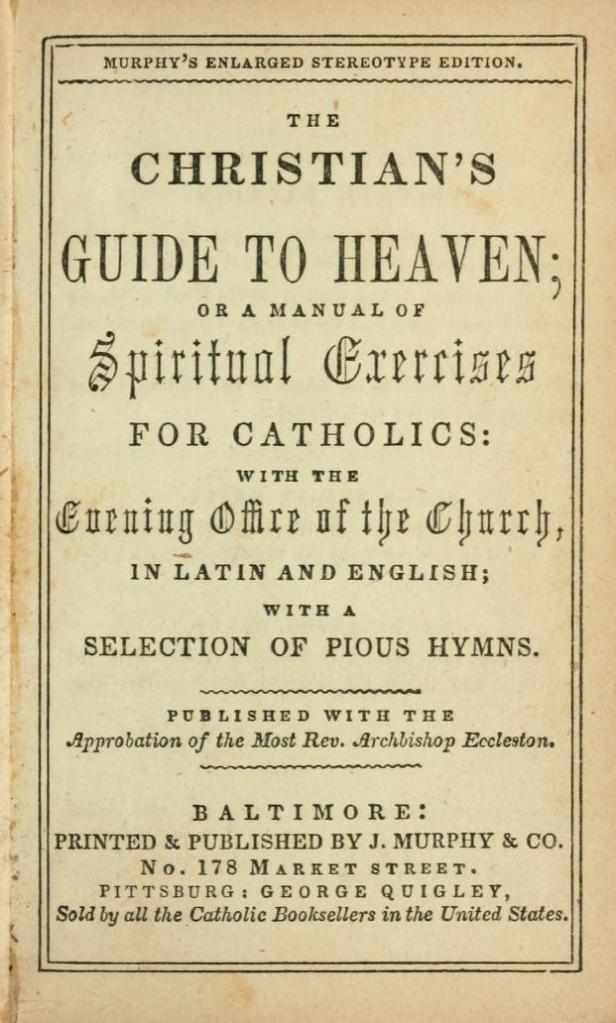 Cover of an 1844 edition of The Christian's Guide (Image Source: Internet Archive)
