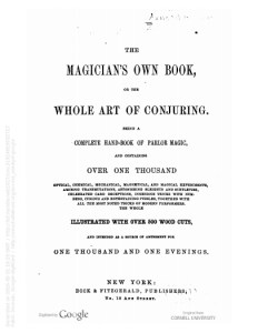 In the c.1878 catalog, the two editions of the Index were shelved with other "miscellaneous" titles like The Magician's Own Book (1857). Image from Hathitrust.