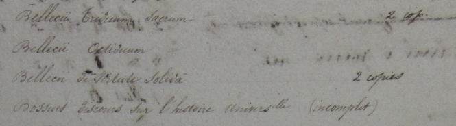 Fig 2. Comments in English and French in the “Alphabetical Catalog” Collection of Jesuit Archives, Central United States